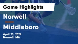 Norwell  vs Middleboro  Game Highlights - April 23, 2024