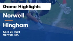 Norwell  vs Hingham  Game Highlights - April 24, 2024