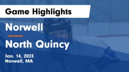 Norwell  vs North Quincy  Game Highlights - Jan. 14, 2023