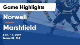 Norwell  vs Marshfield  Game Highlights - Feb. 16, 2023