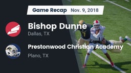 Recap: Bishop Dunne  vs. Prestonwood Christian Academy 2018