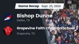 Recap: Bishop Dunne  vs. Grapevine Faith Christian School 2020