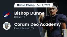 Recap: Bishop Dunne  vs. Coram Deo Academy  2022