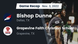 Recap: Bishop Dunne  vs. Grapevine Faith Christian School 2022