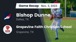 Recap: Bishop Dunne  vs. Grapevine Faith Christian School 2023