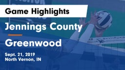 Jennings County  vs Greenwood  Game Highlights - Sept. 21, 2019