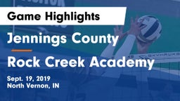 Jennings County  vs Rock Creek Academy  Game Highlights - Sept. 19, 2019