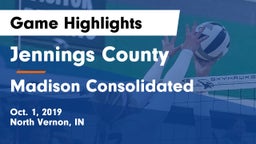 Jennings County  vs Madison Consolidated  Game Highlights - Oct. 1, 2019