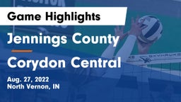 Jennings County  vs Corydon Central  Game Highlights - Aug. 27, 2022