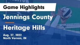 Jennings County  vs Heritage Hills  Game Highlights - Aug. 27, 2022