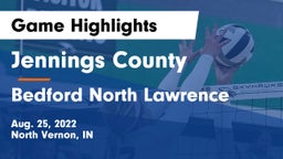 Jennings County  vs Bedford North Lawrence  Game Highlights - Aug. 25, 2022