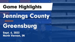 Jennings County  vs Greensburg  Game Highlights - Sept. 6, 2022