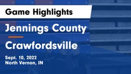 Jennings County  vs Crawfordsville  Game Highlights - Sept. 10, 2022