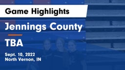 Jennings County  vs TBA Game Highlights - Sept. 10, 2022