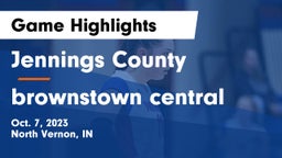Jennings County  vs brownstown central Game Highlights - Oct. 7, 2023