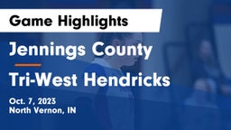 Jennings County  vs Tri-West Hendricks  Game Highlights - Oct. 7, 2023