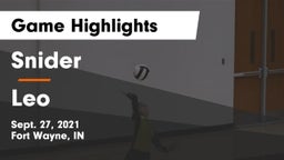 Snider  vs Leo  Game Highlights - Sept. 27, 2021
