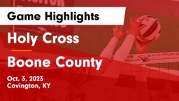 Holy Cross  vs Boone County  Game Highlights - Oct. 3, 2023