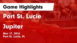 Port St. Lucie  vs Jupiter  Game Highlights - Nov 17, 2016