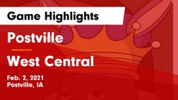 Postville  vs West Central  Game Highlights - Feb. 2, 2021