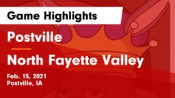 Postville  vs North Fayette Valley Game Highlights - Feb. 15, 2021