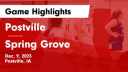 Postville  vs Spring Grove  Game Highlights - Dec. 9, 2023