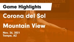 Corona del Sol  vs Mountain View  Game Highlights - Nov. 26, 2021