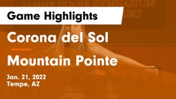 Corona del Sol  vs Mountain Pointe  Game Highlights - Jan. 21, 2022