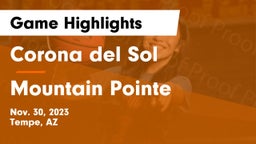 Corona del Sol  vs Mountain Pointe  Game Highlights - Nov. 30, 2023