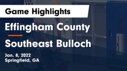 Effingham County  vs Southeast Bulloch  Game Highlights - Jan. 8, 2022