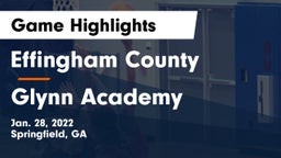 Effingham County  vs Glynn Academy  Game Highlights - Jan. 28, 2022