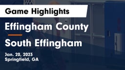 Effingham County  vs South Effingham  Game Highlights - Jan. 20, 2023