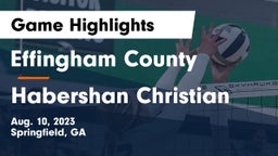 Effingham County  vs Habershan Christian Game Highlights - Aug. 10, 2023