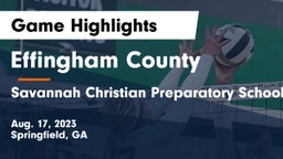 Effingham County  vs Savannah Christian Preparatory School Game Highlights - Aug. 17, 2023