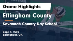 Effingham County  vs Savannah Country Day School Game Highlights - Sept. 5, 2023
