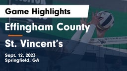 Effingham County  vs St. Vincent’s  Game Highlights - Sept. 12, 2023