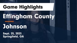 Effingham County  vs Johnson  Game Highlights - Sept. 25, 2023