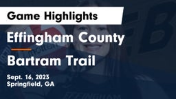 Effingham County  vs Bartram Trail Game Highlights - Sept. 16, 2023