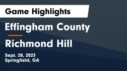 Effingham County  vs Richmond Hill  Game Highlights - Sept. 28, 2023