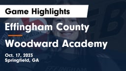 Effingham County  vs Woodward Academy Game Highlights - Oct. 17, 2023