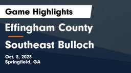 Effingham County  vs Southeast Bulloch  Game Highlights - Oct. 3, 2023