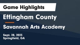 Effingham County  vs Savannah Arts Academy Game Highlights - Sept. 28, 2023