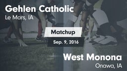 Matchup: Gehlen Catholic vs. West Monona  2016
