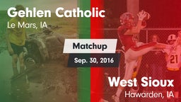 Matchup: Gehlen Catholic vs. West Sioux  2016