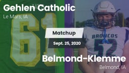 Matchup: Gehlen Catholic vs. Belmond-Klemme  2020