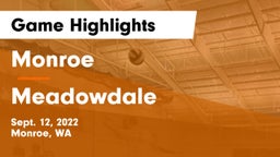 Monroe  vs Meadowdale  Game Highlights - Sept. 12, 2022