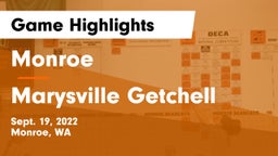Monroe  vs Marysville Getchell  Game Highlights - Sept. 19, 2022