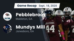 Recap: Pebblebrook  vs. Mundys Mill  2020