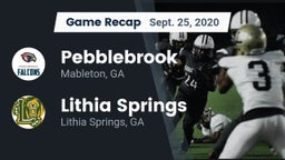 Recap: Pebblebrook  vs. Lithia Springs  2020