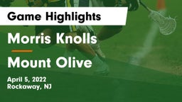 Morris Knolls  vs Mount Olive  Game Highlights - April 5, 2022